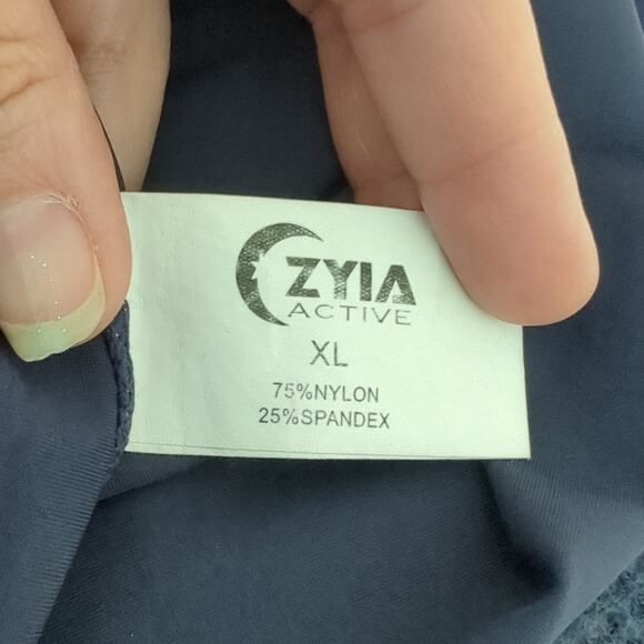 Zyia Active Women's Mesh Blue Tank Top XL Racerback Ventilation Stretchy Yoga - Picture 4 of 7